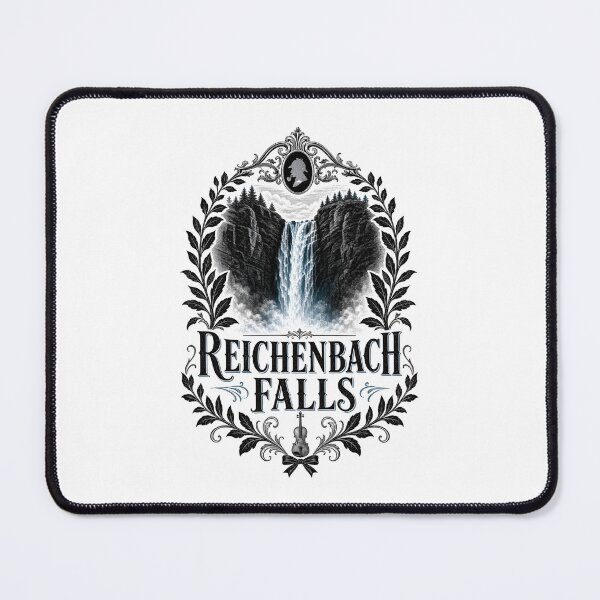 Item preview, Sherlock Holmes Reichenbach Falls Vintage Gothic Silhouette Art designed and sold by Fenay Designs.