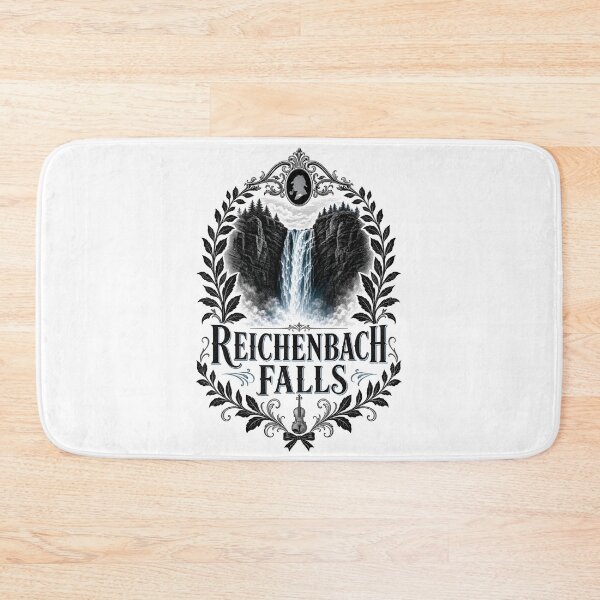 Item preview, Sherlock Holmes Reichenbach Falls Vintage Gothic Silhouette Art designed and sold by Fenay Designs.