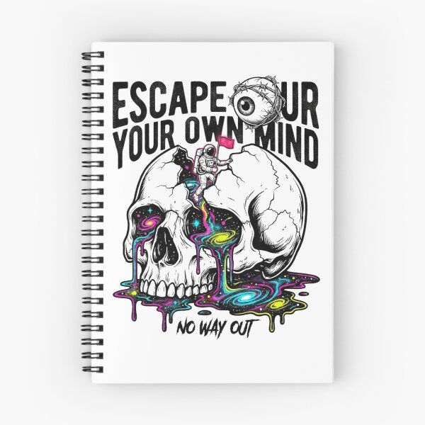Item preview, Escape Your Own Mind Trippy Astronaut Skull designed and sold by inkstablestudio.