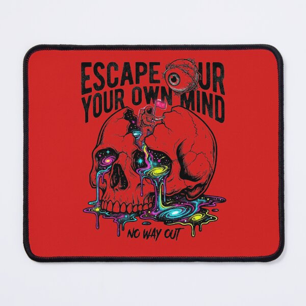 Item preview, Escape Your Own Mind Trippy Astronaut Skull designed and sold by inkstablestudio.