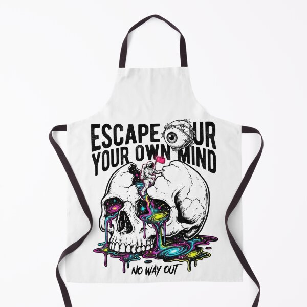 Item preview, Escape Your Own Mind Trippy Astronaut Skull designed and sold by inkstablestudio.