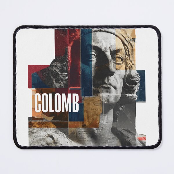 Item preview, Christopher Columbus Abstract Portrait - Vintage History Collage Art designed and sold by OzzFrequency.