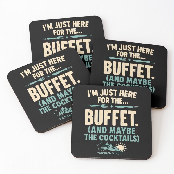 Item preview, Funny Cruise Vacation Buffet and Cocktails Vintage designed and sold by Imaginationbeyond.