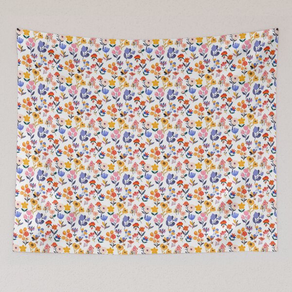 Item preview, vibrant floral clipart, modern folk art designed and sold by ArteVintage.