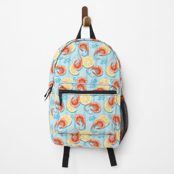Item preview, Cute Blue Shrimp Pattern | Mediterranean Seafood & Lemon | Italian Summer Aesthetic designed and sold by MinimalAnGo.