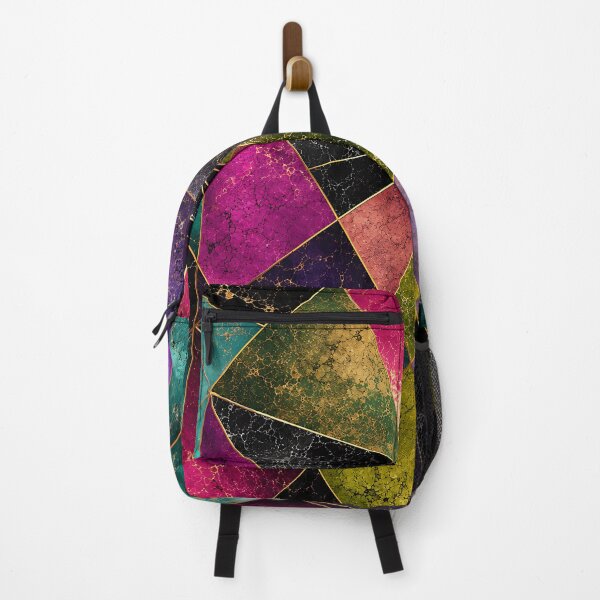 Item preview, Jewel Tone Gold Geometric Triangle Mosaic Pattern designed and sold by Aureva Arts Shop.