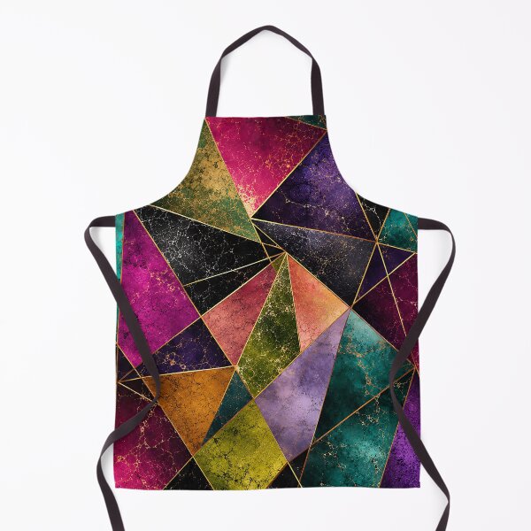 Item preview, Jewel Tone Gold Geometric Triangle Mosaic Pattern designed and sold by Aureva Arts Shop.