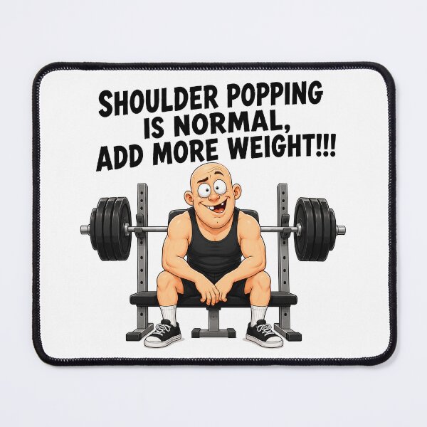 Item preview, Funny Shoulder Popping Gym Shirt designed and sold by ericvonberner.