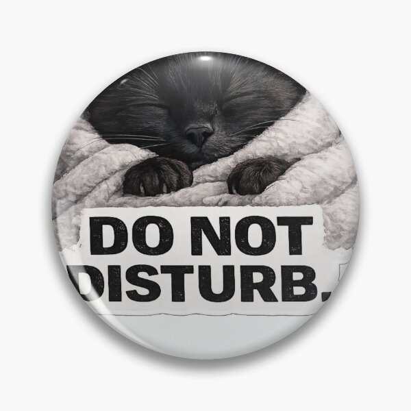 Item preview, Do Not Disturb Sleeping Black Cat Sticker | Funny Cat Lover Meme designed and sold by Skedart.