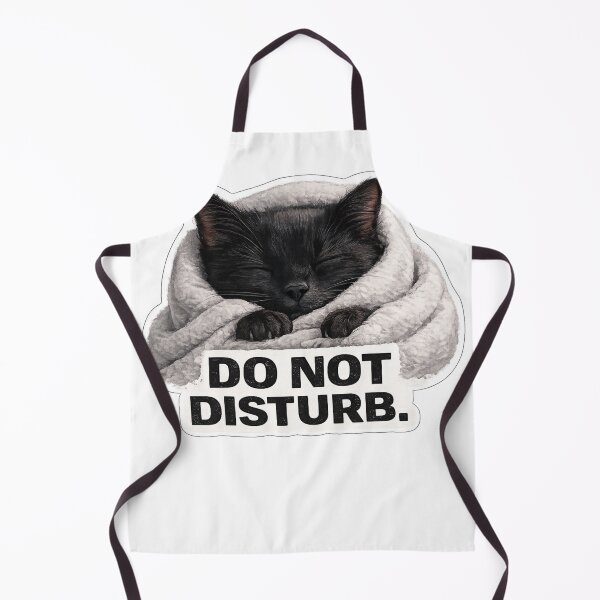 Item preview, Do Not Disturb Sleeping Black Cat Sticker | Funny Cat Lover Meme designed and sold by Skedart.