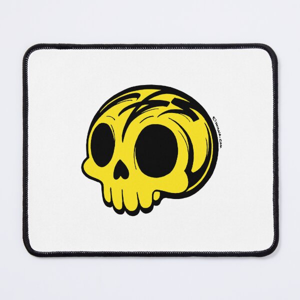 Item preview, Funny Yellow Anime Skull Modern Calligraphic Art designed and sold by elmuna.