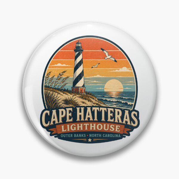 Item preview, Cape Hatteras Lighthouse Retro Travel Shirt | Vintage Outer Banks North Carolina Coastal Design designed and sold by Globalcitytees.