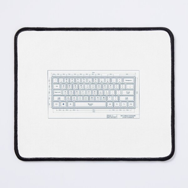 Item preview, 60% Keyboard Layout Blueprint - Custom Mechanical Keyboard Schematic designed and sold by Node & Switch.