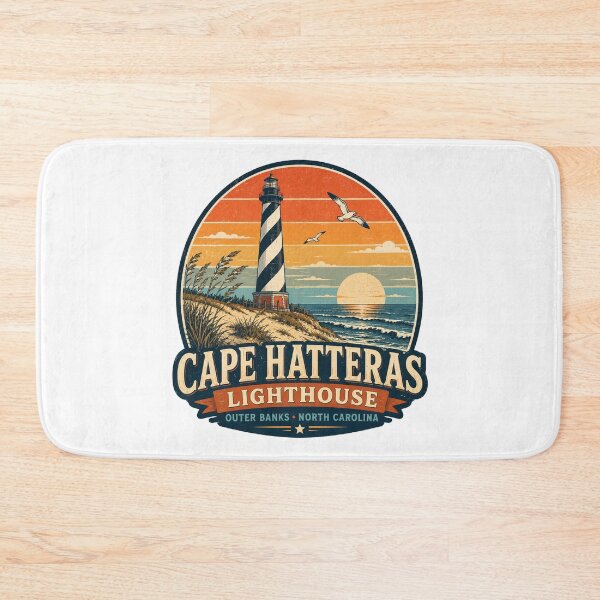 Item preview, Cape Hatteras Lighthouse Retro Travel Shirt | Vintage Outer Banks North Carolina Coastal Design designed and sold by Globalcitytees.
