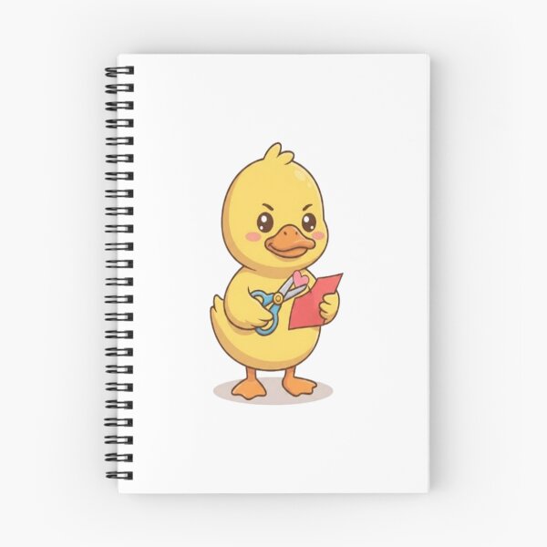 Item preview, Cute Duck Cutting Paper Heart designed and sold by Ella_Sketch.