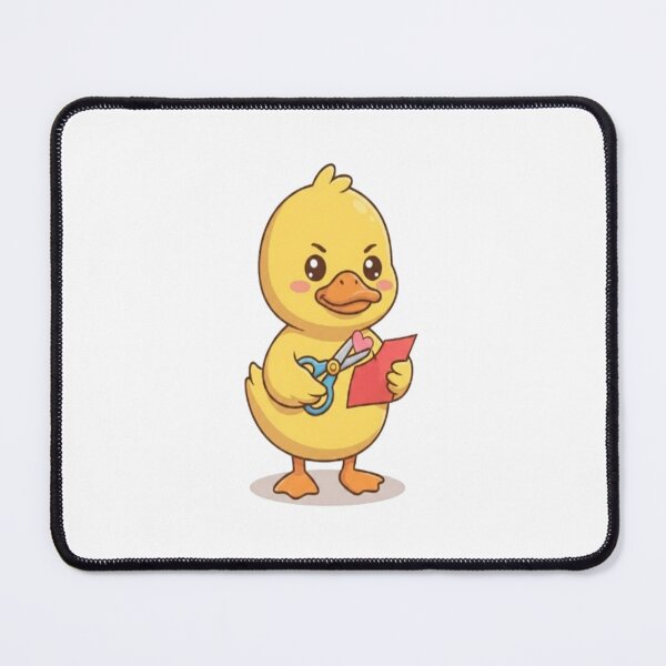 Item preview, Cute Duck Cutting Paper Heart designed and sold by Ella_Sketch.