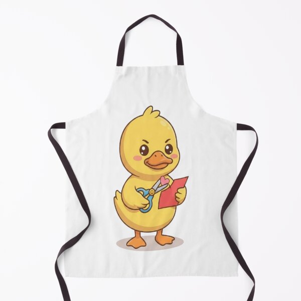 Item preview, Cute Duck Cutting Paper Heart designed and sold by Ella_Sketch.