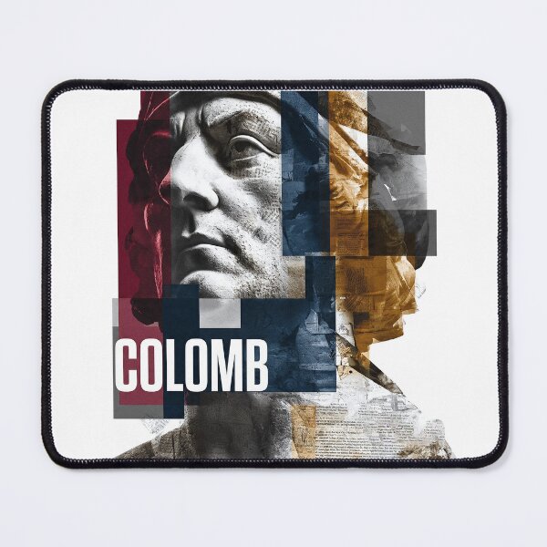 Item preview, Christopher Columbus Abstract Portrait - Vintage History Collage Art designed and sold by OzzFrequency.