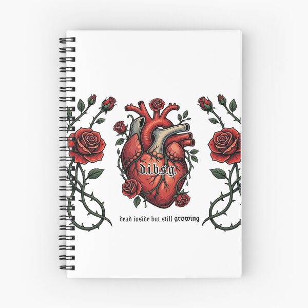 Item preview, Dead Inside But Still Growing - Anatomical Heart & Rose Vines designed and sold by AcosDesign.