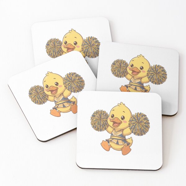 Item preview, Cute Cheerleader Duck Jumping Pompons designed and sold by Ella_Sketch.