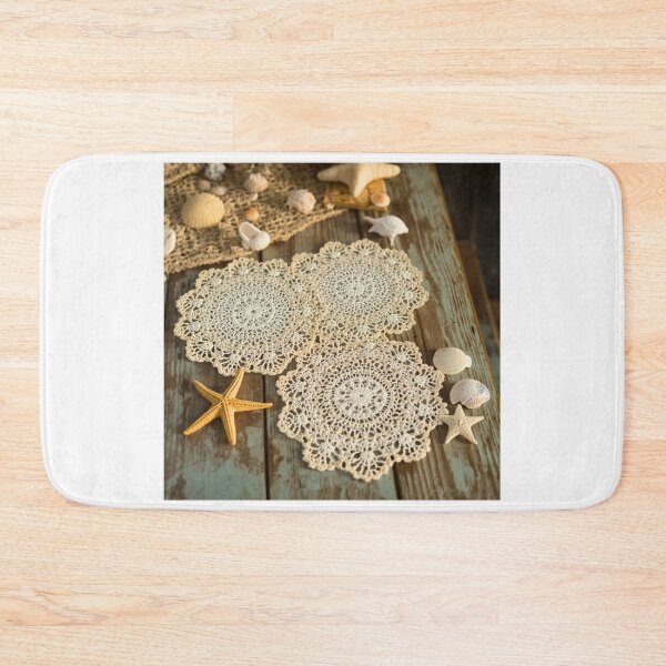 Item preview,  Coastal Cottage Blue Crochet Lace designed and sold by FitEnvy.