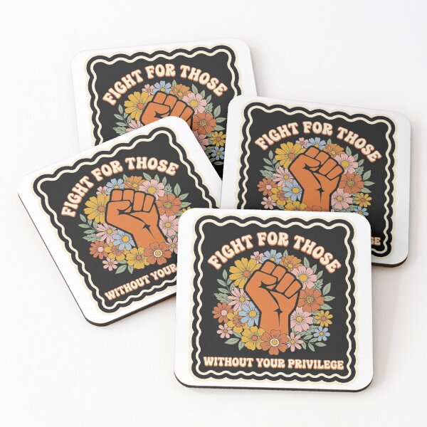 Item preview, Fight For Those Without Your Privilege - Retro 70s Raised Fist Floral designed and sold by raedattia.