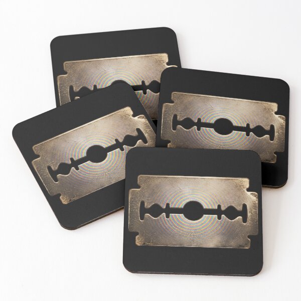 Item preview, Iridescent Holographic Razor Blade Grunge Barber Aesthetic Design designed and sold by Barber MD Culture.