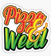 Pizza and Weed Sticker