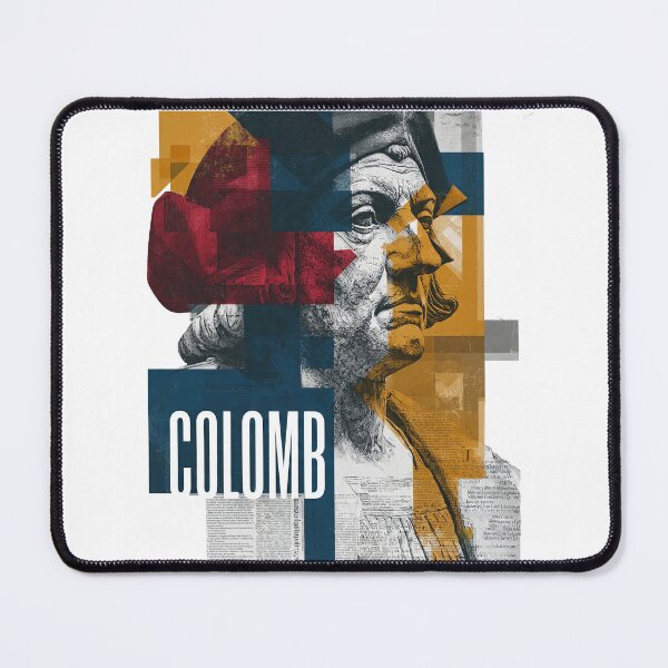 Item preview, Christopher Columbus Abstract Portrait - Vintage History Collage Art designed and sold by OzzFrequency.