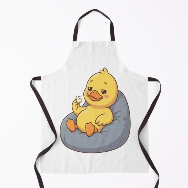 Item preview, Cute Duck Eating Popcorn Beanbag designed and sold by Ella_Sketch.