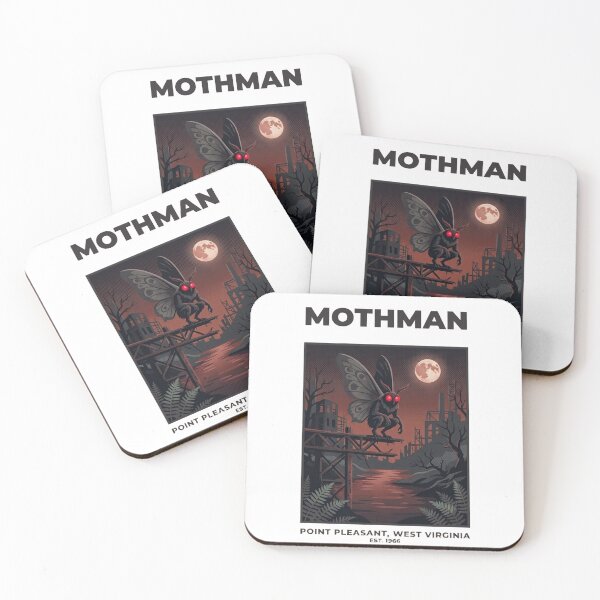 Item preview, Mothman Pop Art Poster | Point Pleasant Cryptid Legend Design designed and sold by redsharkuk.