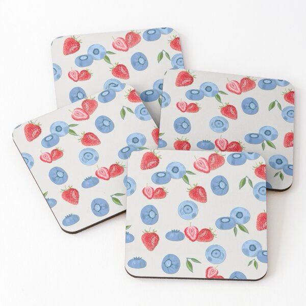Item preview, Strawberry and Blueberry Pattern | Fresh Summer Fruit Illustration designed and sold by Shars-creations.