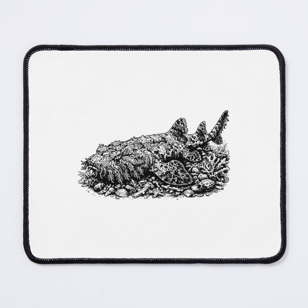Item preview, Vintage Woodcut Wobbegong Shark Illustration designed and sold by DuckOddity.