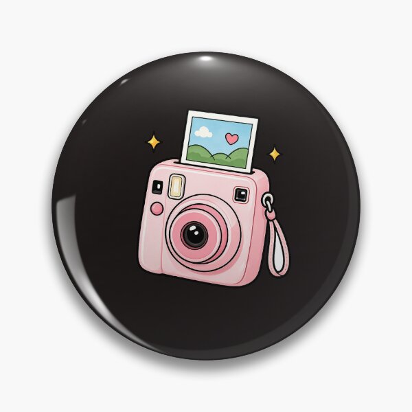 Item preview, Cute Pink Instant Camera Sticker | Kawaii Camera Aesthetic designed and sold by Ricomin.