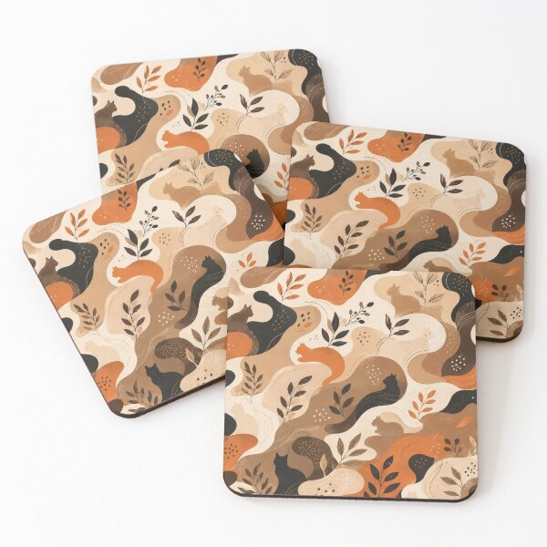 Item preview, Abstract Boho Cat Pattern designed and sold by Mindworx21.