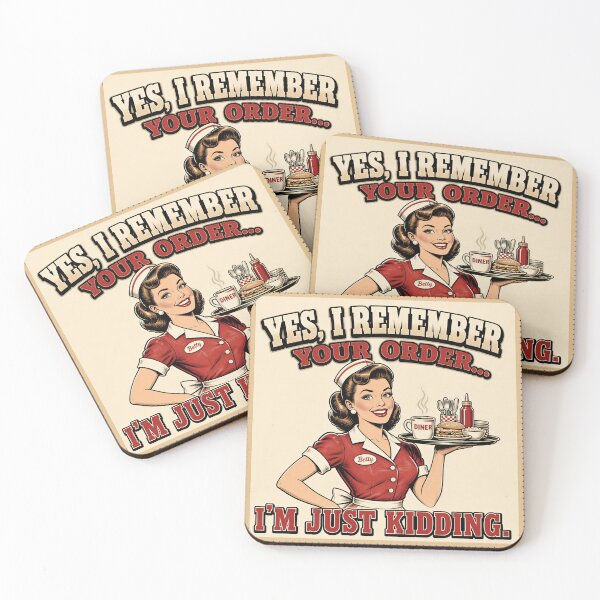 Item preview, Funny Retro Waitress Diner Gift I Remember Your Order Vintage Server Design designed and sold by thoughtswear.