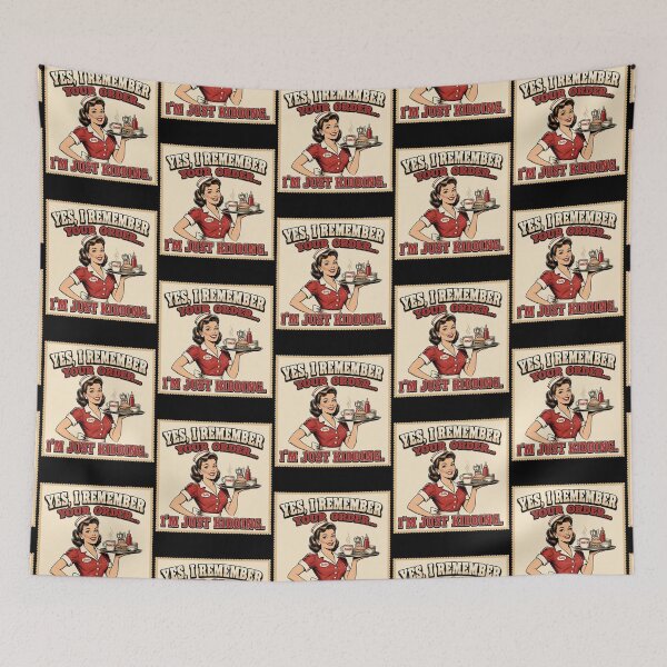 Item preview, Funny Retro Waitress Diner Gift I Remember Your Order Vintage Server Design designed and sold by thoughtswear.