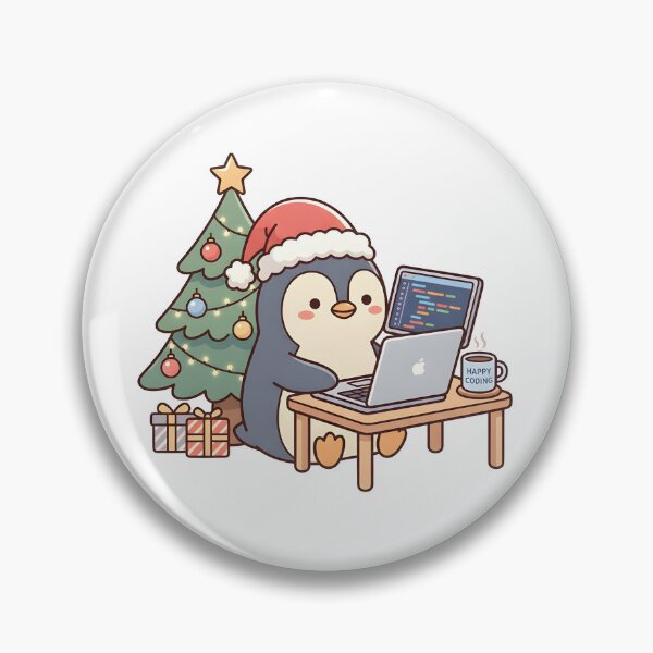 Item preview, Christmas Penguin Programmer Kawaii Coding designed and sold by dreephic22.