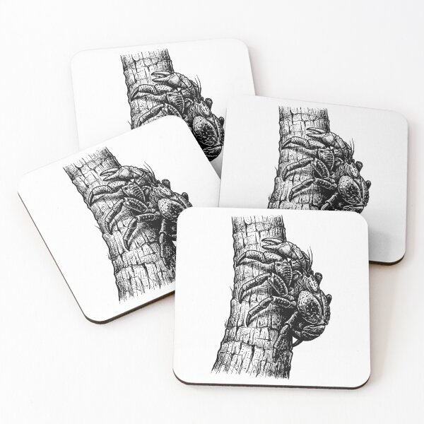 Item preview, Vintage Woodcut Coconut Crab Illustration designed and sold by DuckOddity.