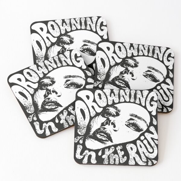 Item preview, Drowning in the Rain | 70s Vintage Aesthetic Poster | Emotional Wall Art | Dark Retro Illustration designed and sold by windrose.
