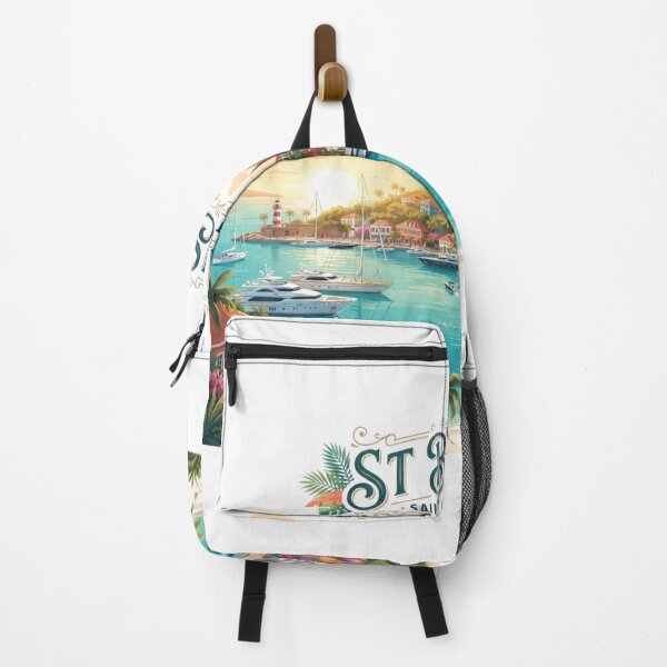 Item preview, Vintage St Barths Saint Barthélemy Tropical Travel Illustration designed and sold by Mathias Yakubu Design.