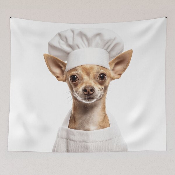Item preview, Funny Chihuahua Dog Chef Realistic Animal Cooking Humor Art designed and sold by LazyOwlStore.