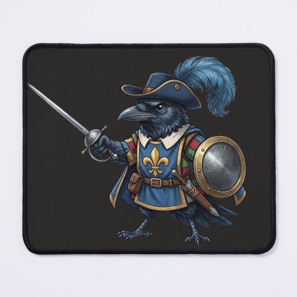 Item preview, Swashbuckling Raven Muskateer RPG Sticker designed and sold by AestheticRPG .