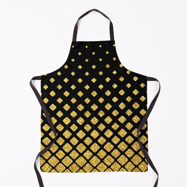Item preview, Art Deco (Faux) Glitter-Gold Diamond-Shapes on Black Pattern designed and sold by DEC02.