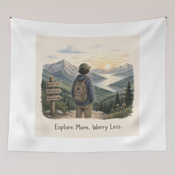 Item preview, Explore More. Worry Less. designed and sold by CinemaChronik.