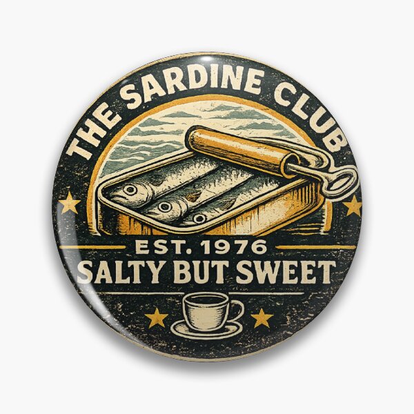 Item preview, Vintage Retro Sardine Club Graphic  designed and sold by EvergreenThread.