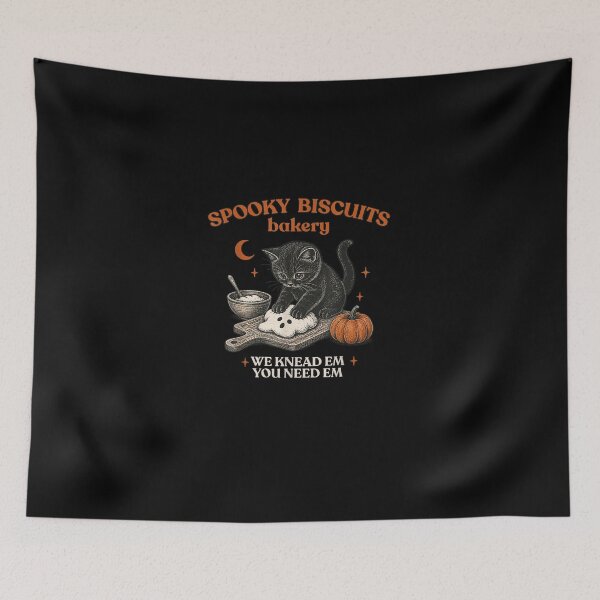 Item preview, Retro Funny Spooky Biscuits Club Cat Lovers Pastry Halloween designed and sold by MatherFisher.