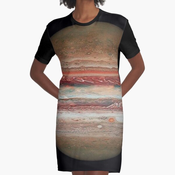 #Jupiter #Astronomy #planet #photo pattern design tracery weave drawing figure picture Graphic T-Shirt Dress