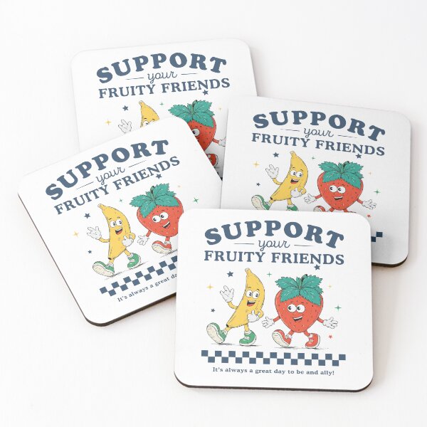 Item preview, Support Your Fruity Friends LGBT Pride Retro designed and sold by charoen-design.