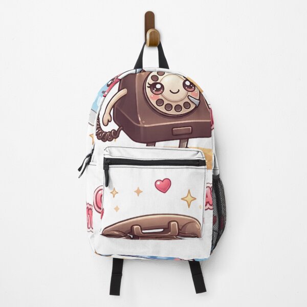 Item preview, Cute Retro Rotary Phone and Modern Smartphone Kawaii Art designed and sold by M.Store.